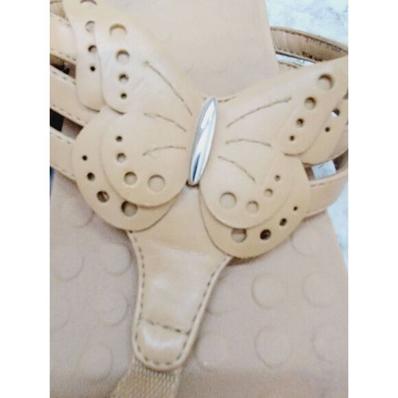 Orthaheel Jenna 7 Butterfly Flip Flop Thong Sandals Women's‎ SIZE 7/38 Tan - Picture 3 of 7